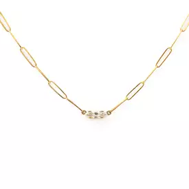 0.31 ct Moval Diamond Sol Necklace