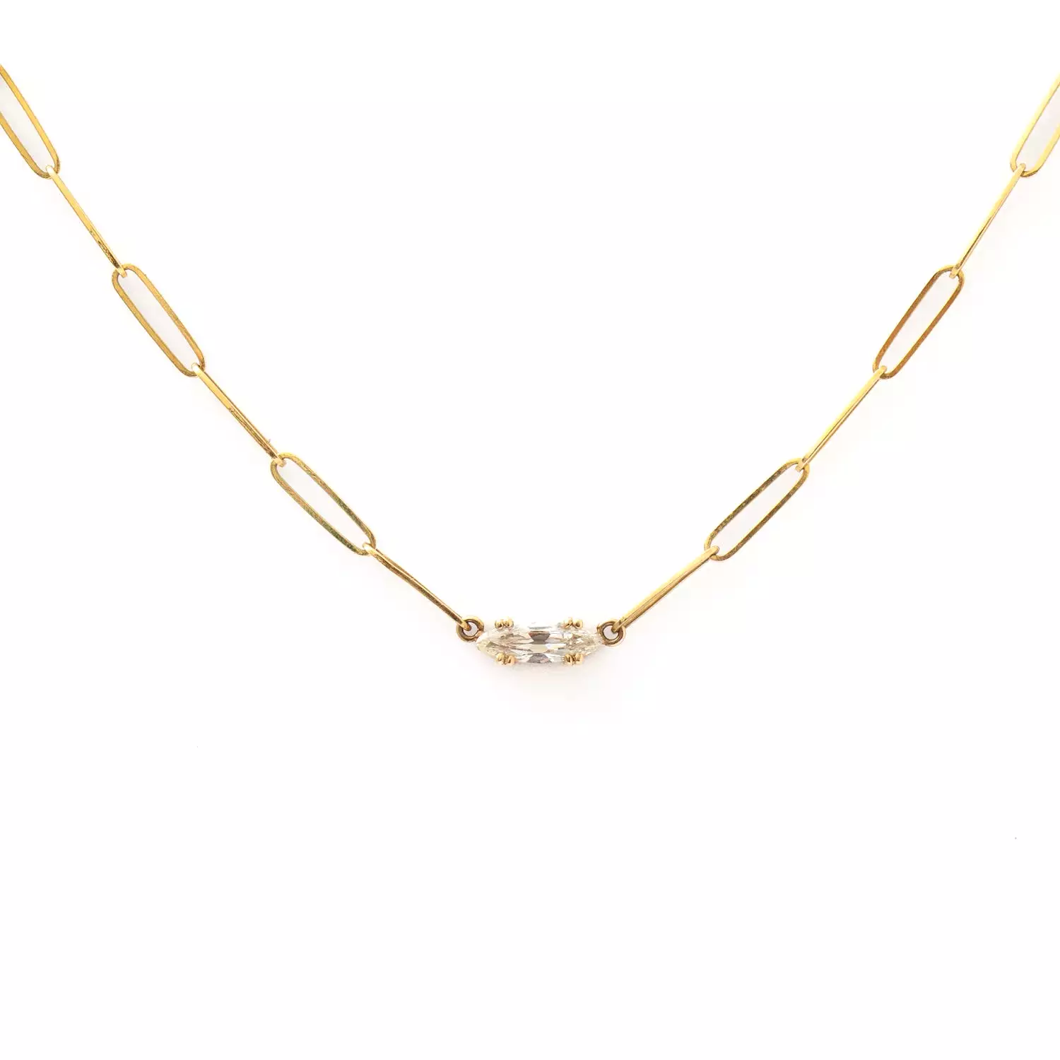 0.31 ct Moval Diamond Sol Necklace