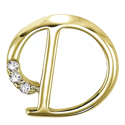 10k Gold Diamond Initial Necklace