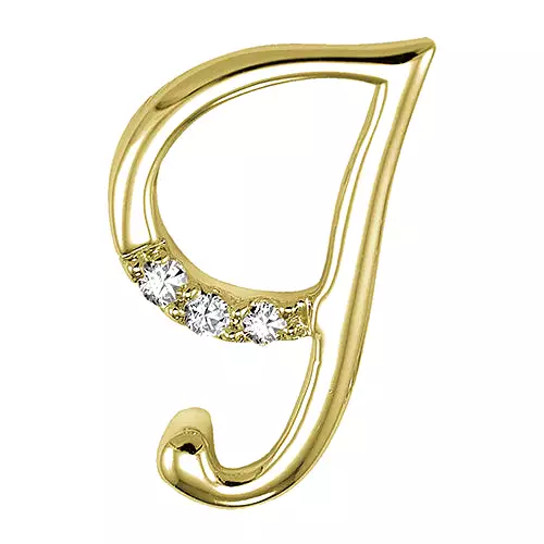 10k Gold Diamond Initial Necklace