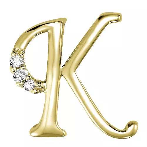 10k Gold Diamond Initial Necklace