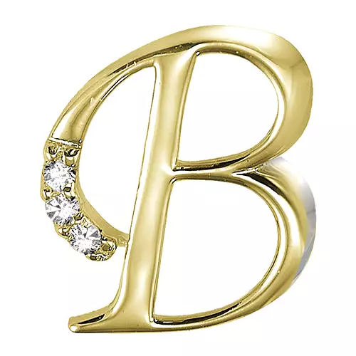 10k Gold Diamond Initial Necklace