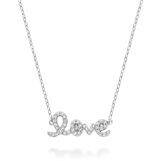 10k Gold LOVE Diamond Necklace