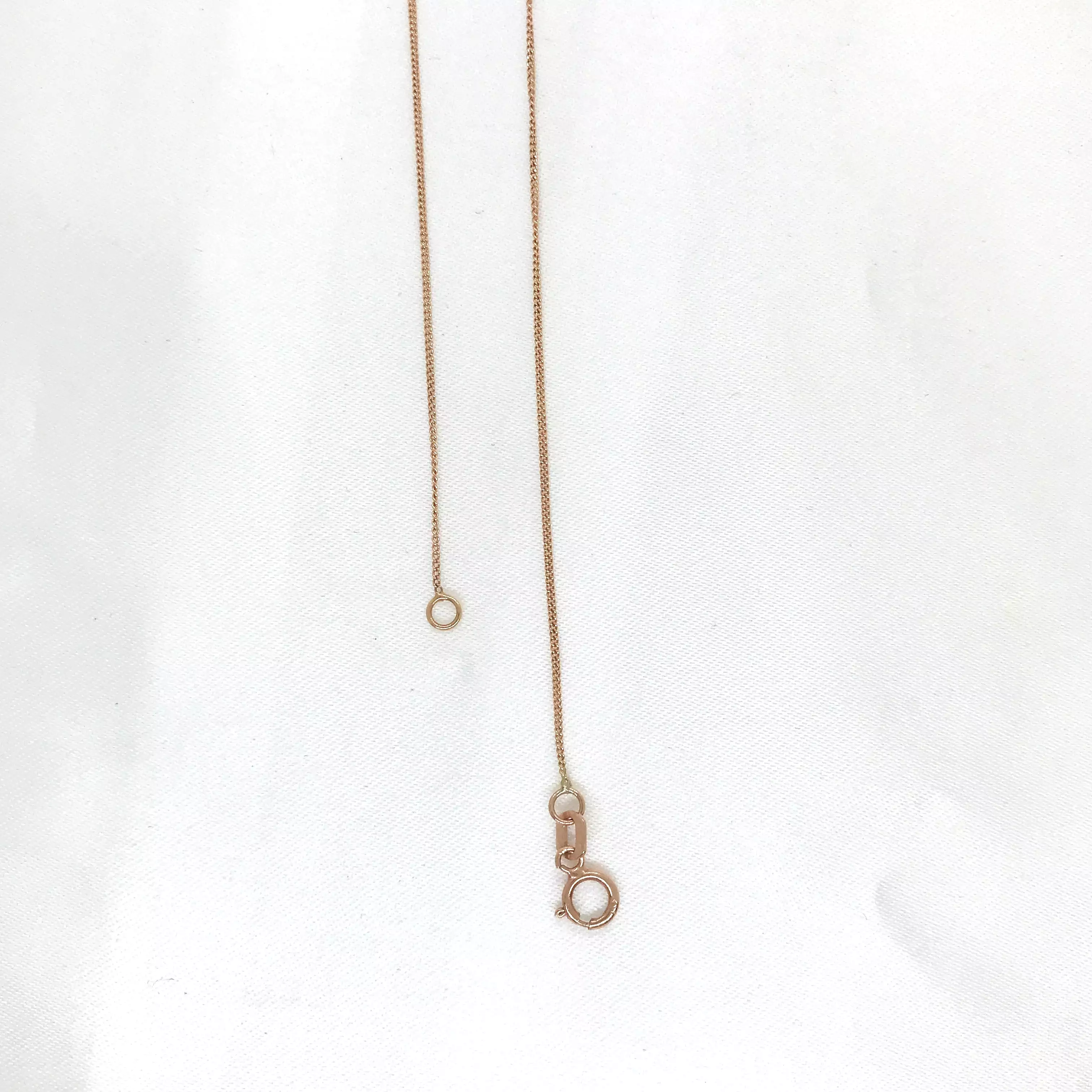 10k Rose Gold Love Necklace with Diamond Heart