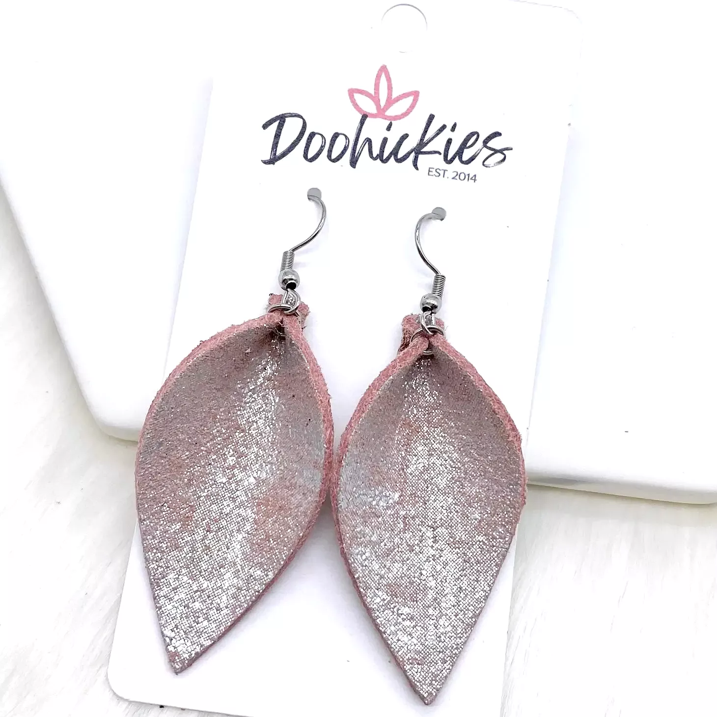 2 Silver Cloud Petal Dangles (CHOOSE YOUR COLOR)