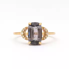 2.00 ct Elongated Cushion Purple Spinel Ring