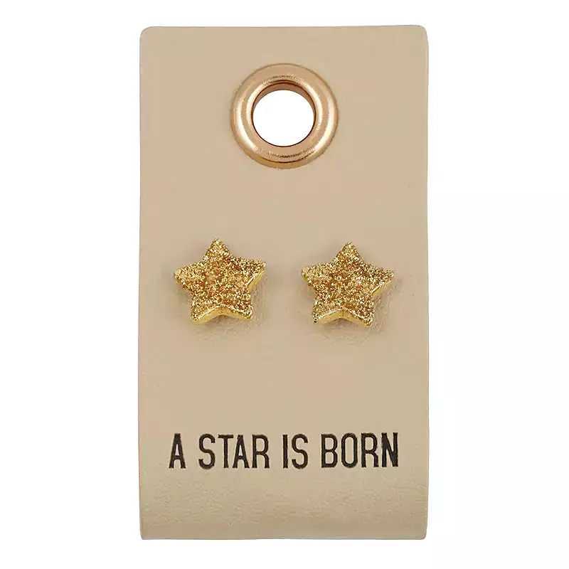 A Star is Born Gold Stud Earrings