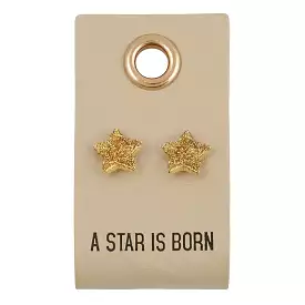 A Star is Born Gold Stud Earrings