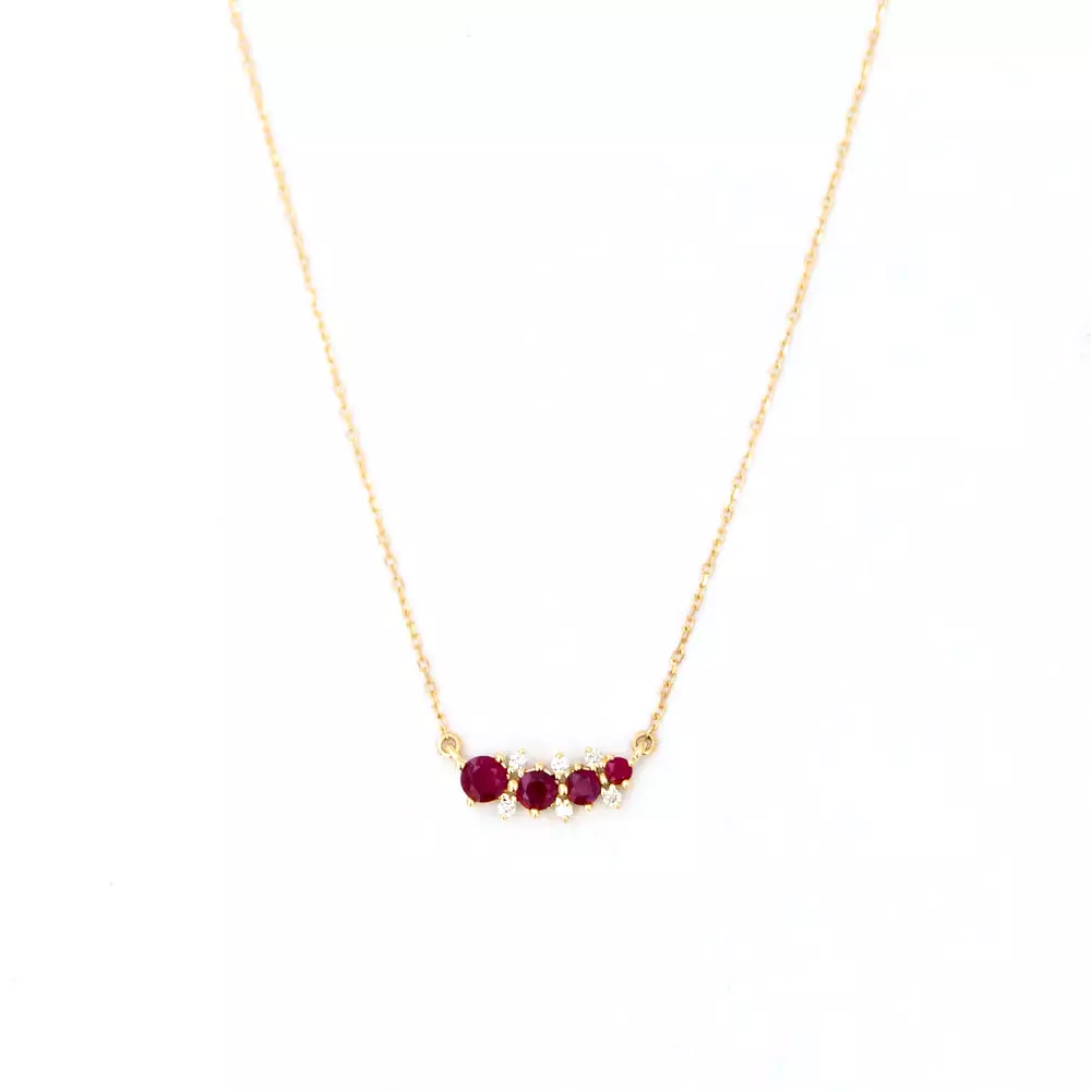 Amalfi Small Graduated Ruby Necklace