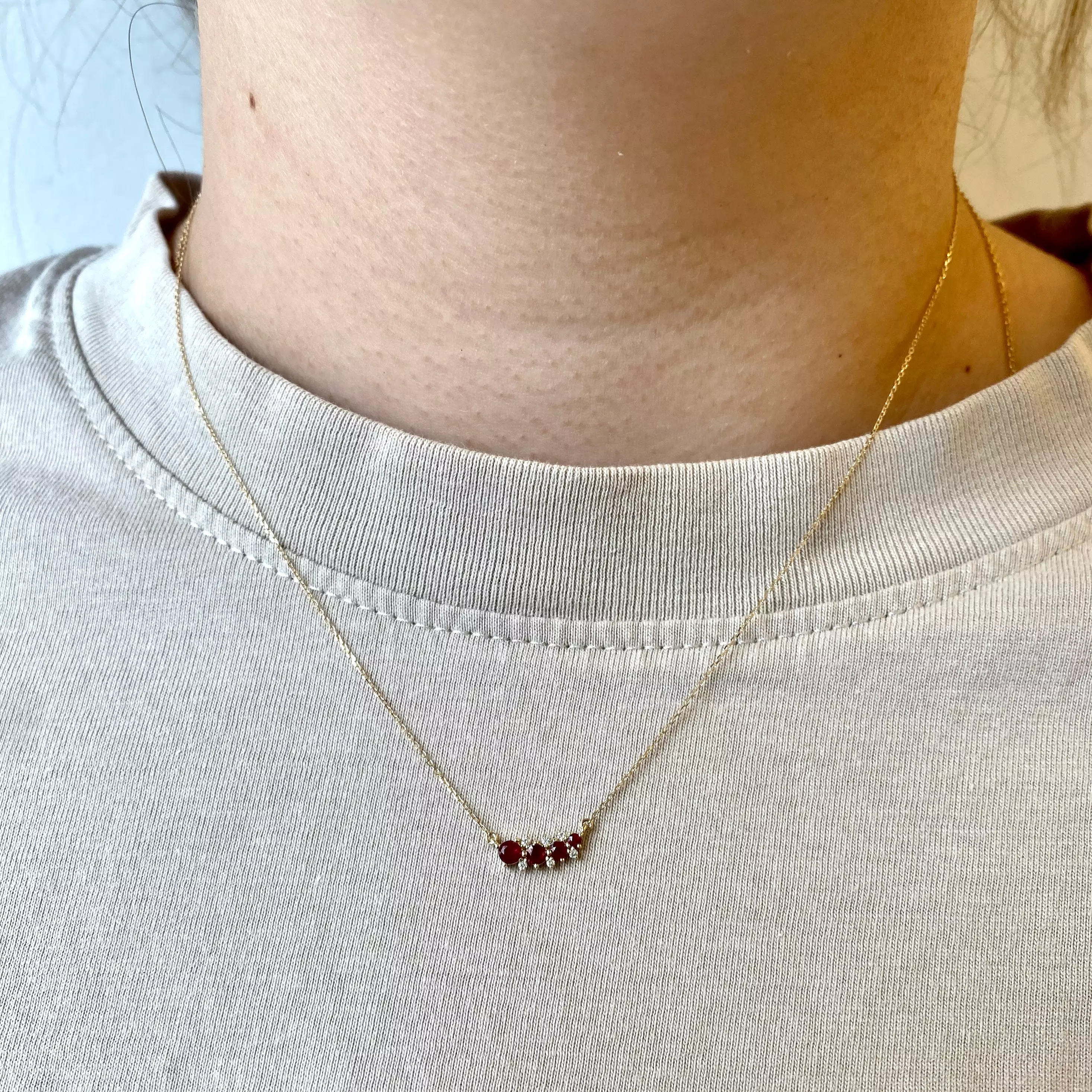 Amalfi Small Graduated Ruby Necklace