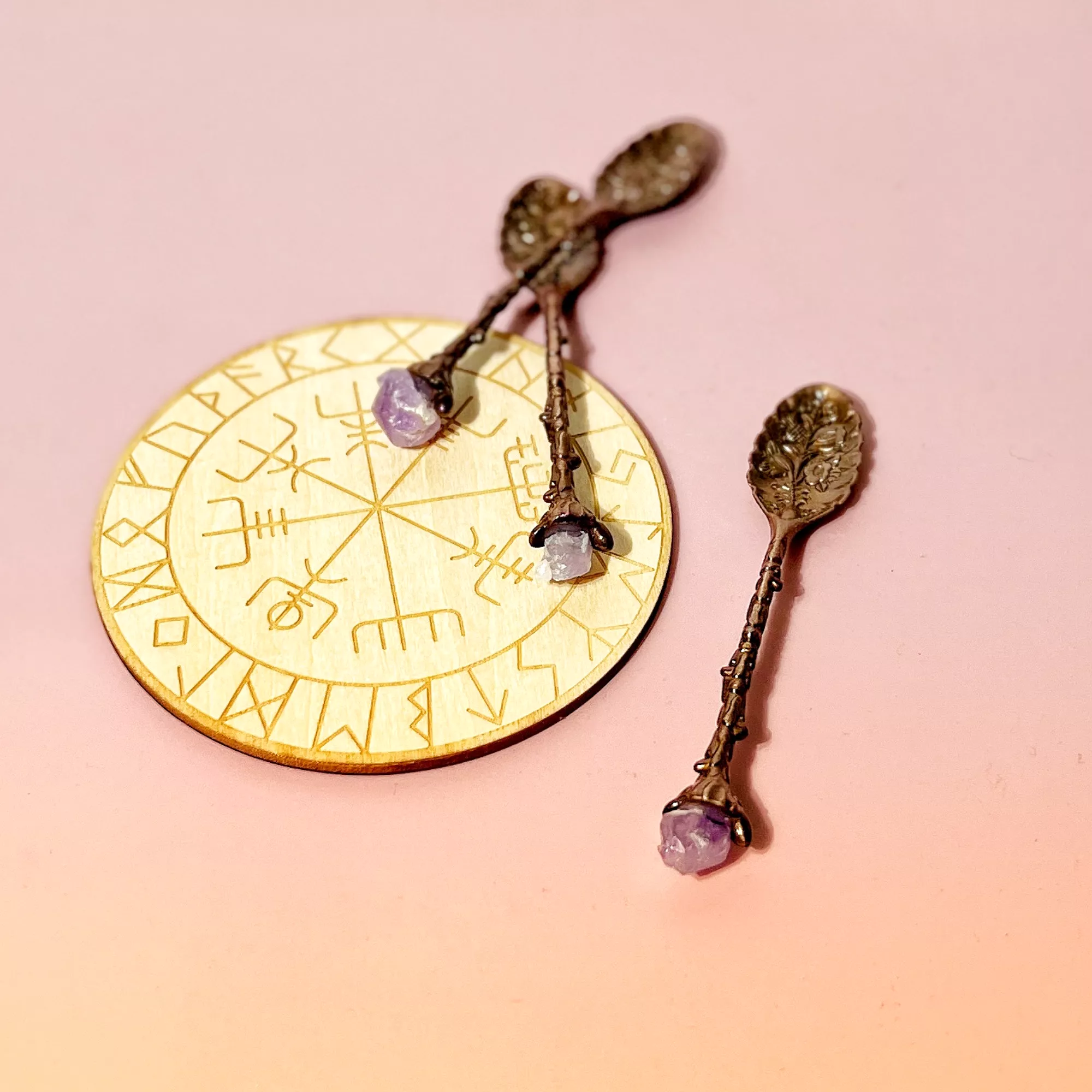 Amethyst Crystal Apothecary Spoon