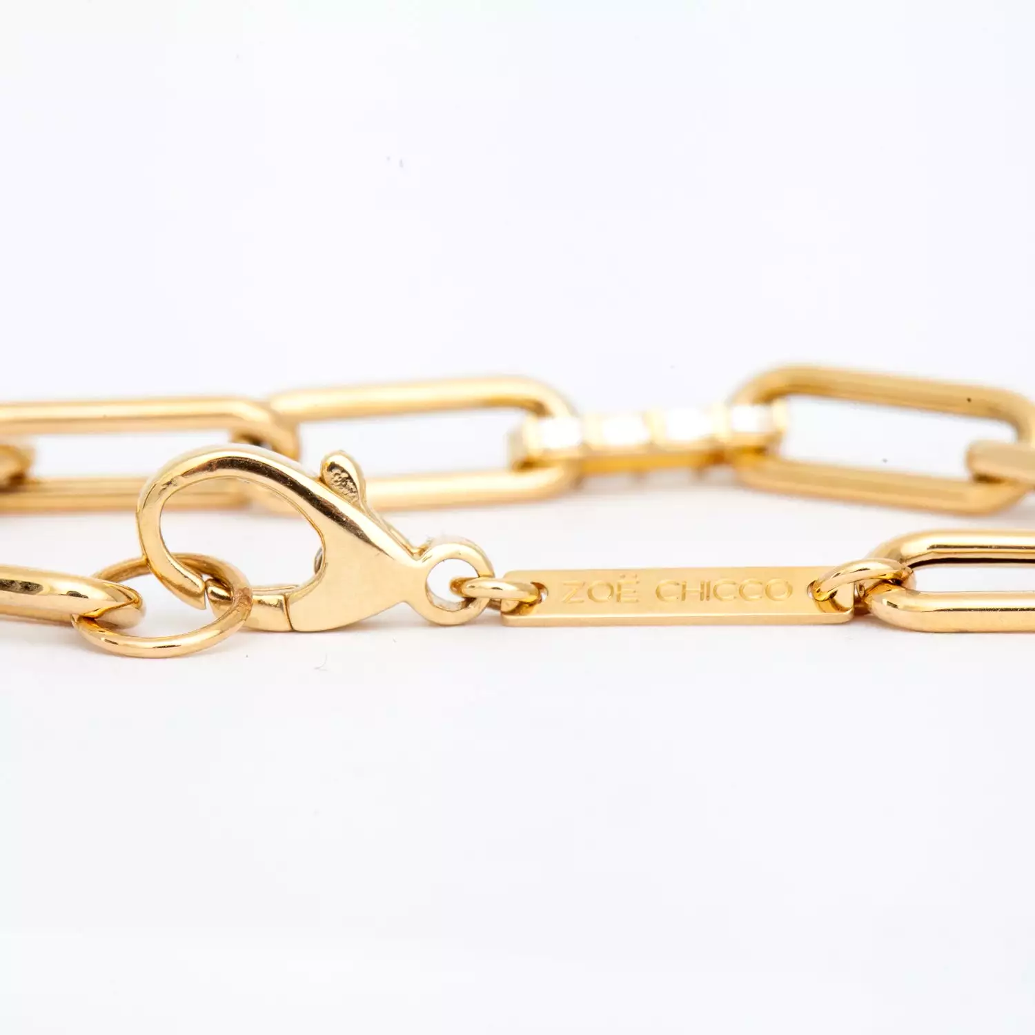 Baguette Diamond Paperclip Chain Bracelet