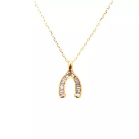 Baguette Wishbone Necklace