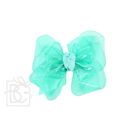 Beyond Creations - Large Waterproof Bow Clip in Aquamarine