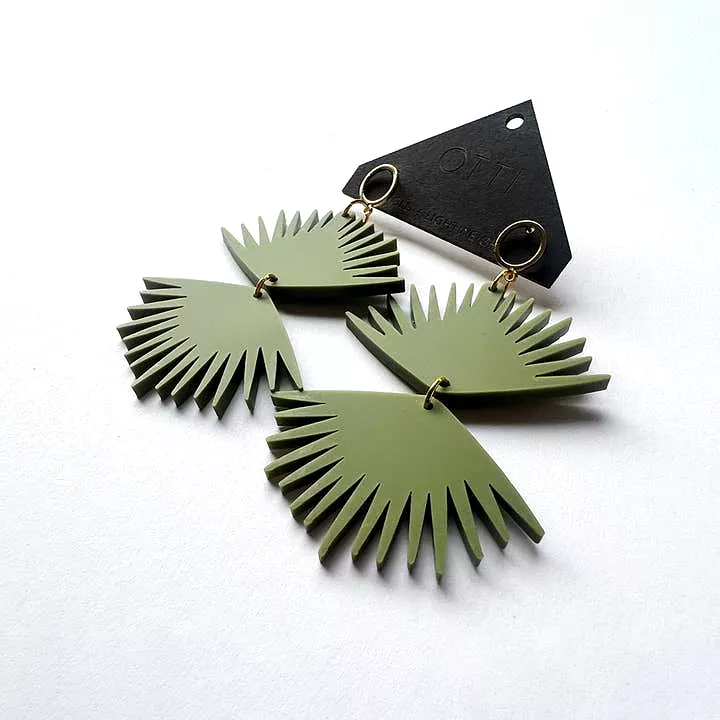 Botanical-Inspired Lightweight Acrylic Earring: Yucca