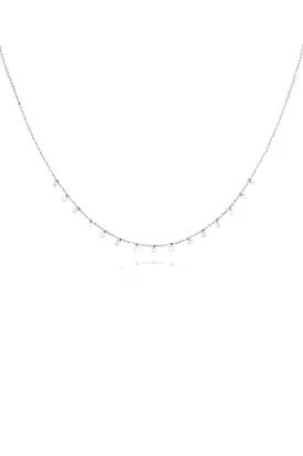 Celeste 15 Floating Diamond Necklace in White Gold