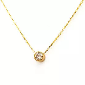 Champagne Diamond Large Magic Eye Necklace