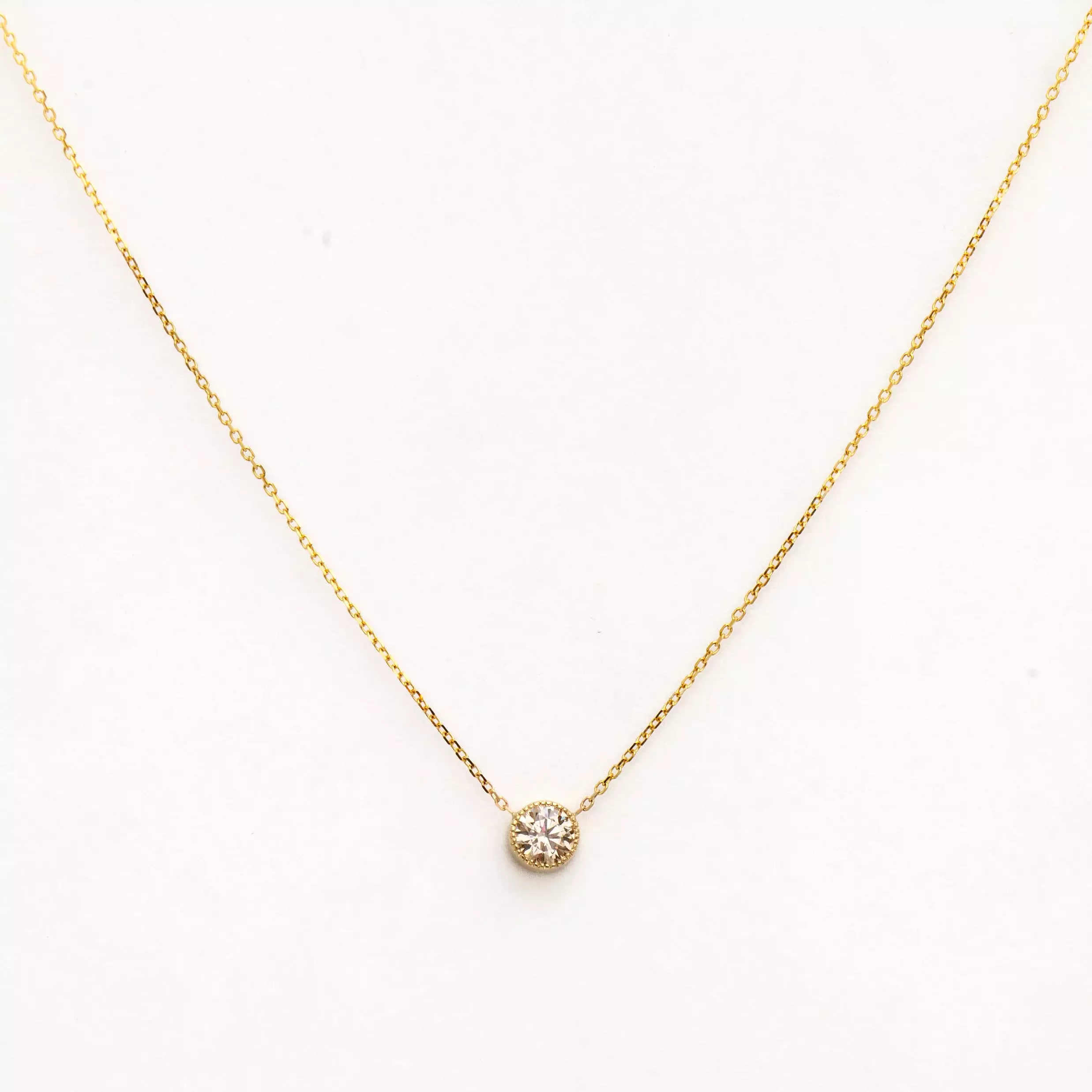 Champagne Diamond Large Magic Eye Necklace