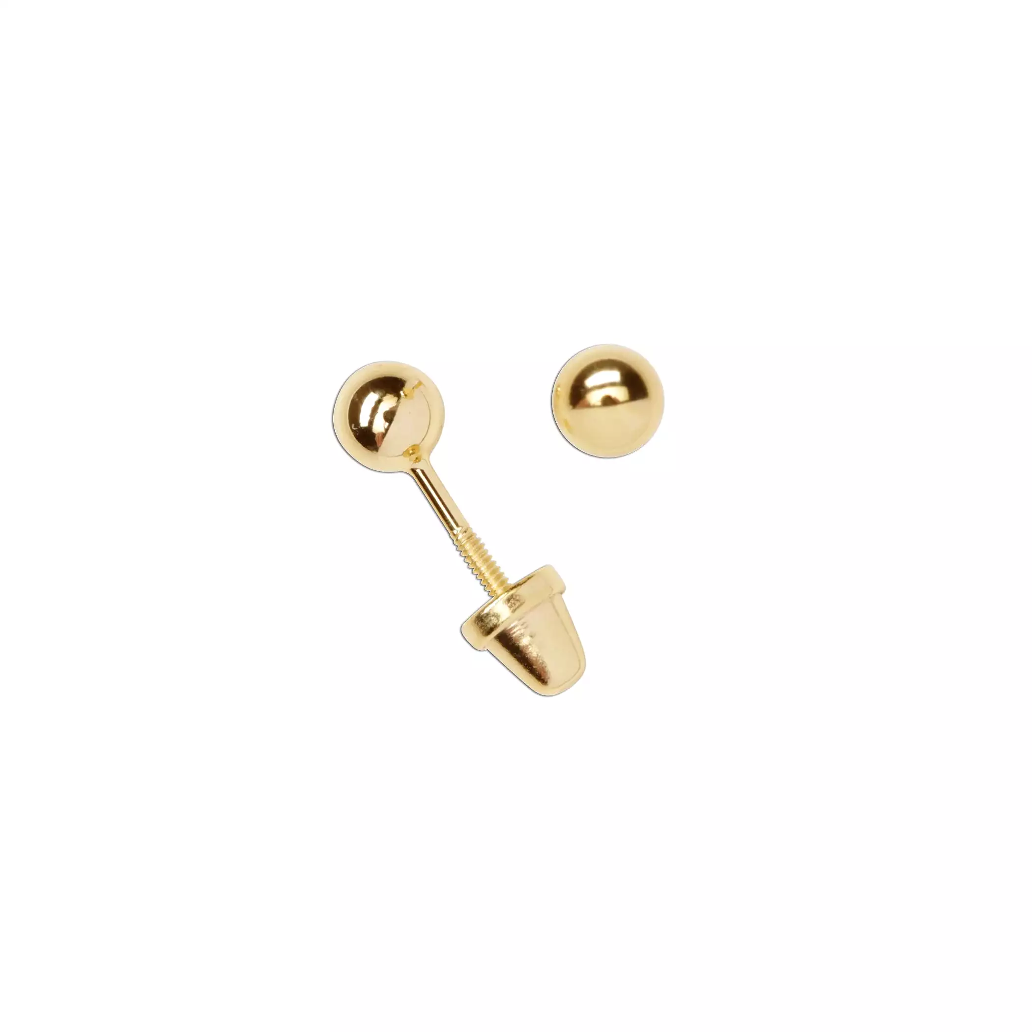 Cherished Moments - Gold-Plated Gold Ball Stud Earring (4mm)