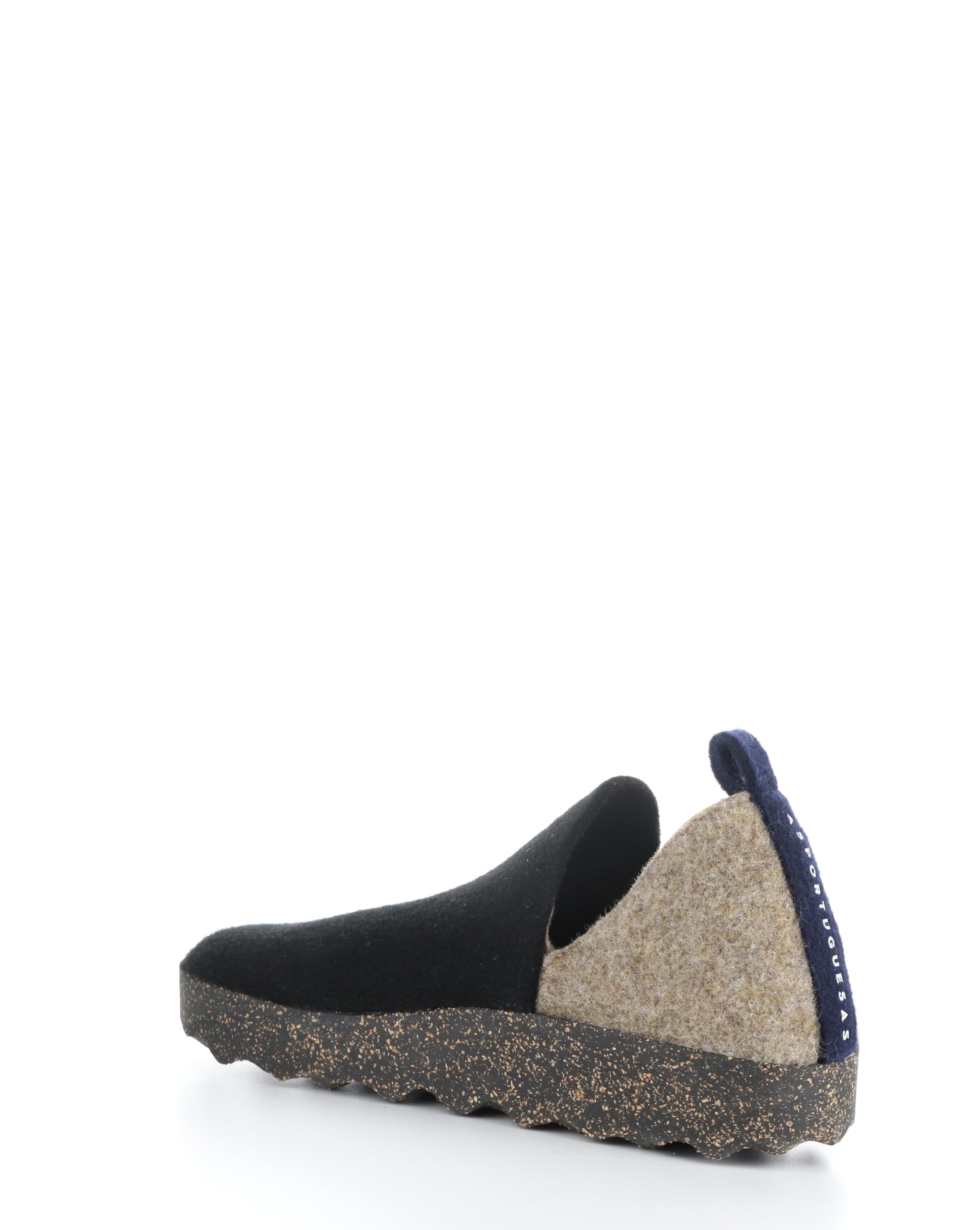 CITY089ASPM 009 BLACK/TAUPE Round Toe Shoes