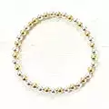 Classic Ball Two Tone Bead Bracelets (Stretchy)