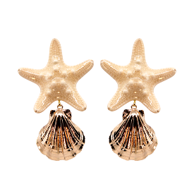 CREAM STARFISH EARRINGS