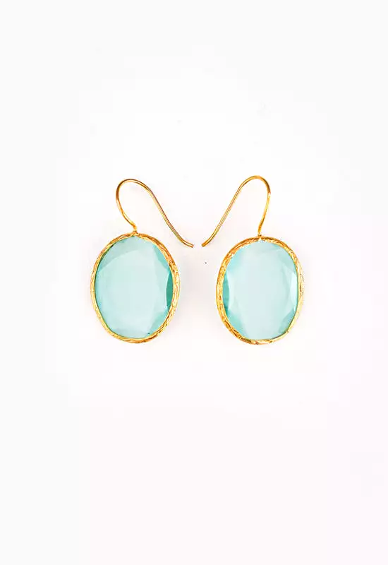 Debbie - Nessa 18k Gold Earrings Cat Eye Ocean