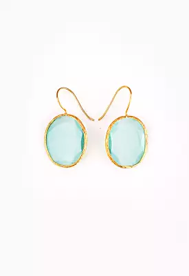 Debbie - Nessa 18k Gold Earrings Cat Eye Ocean