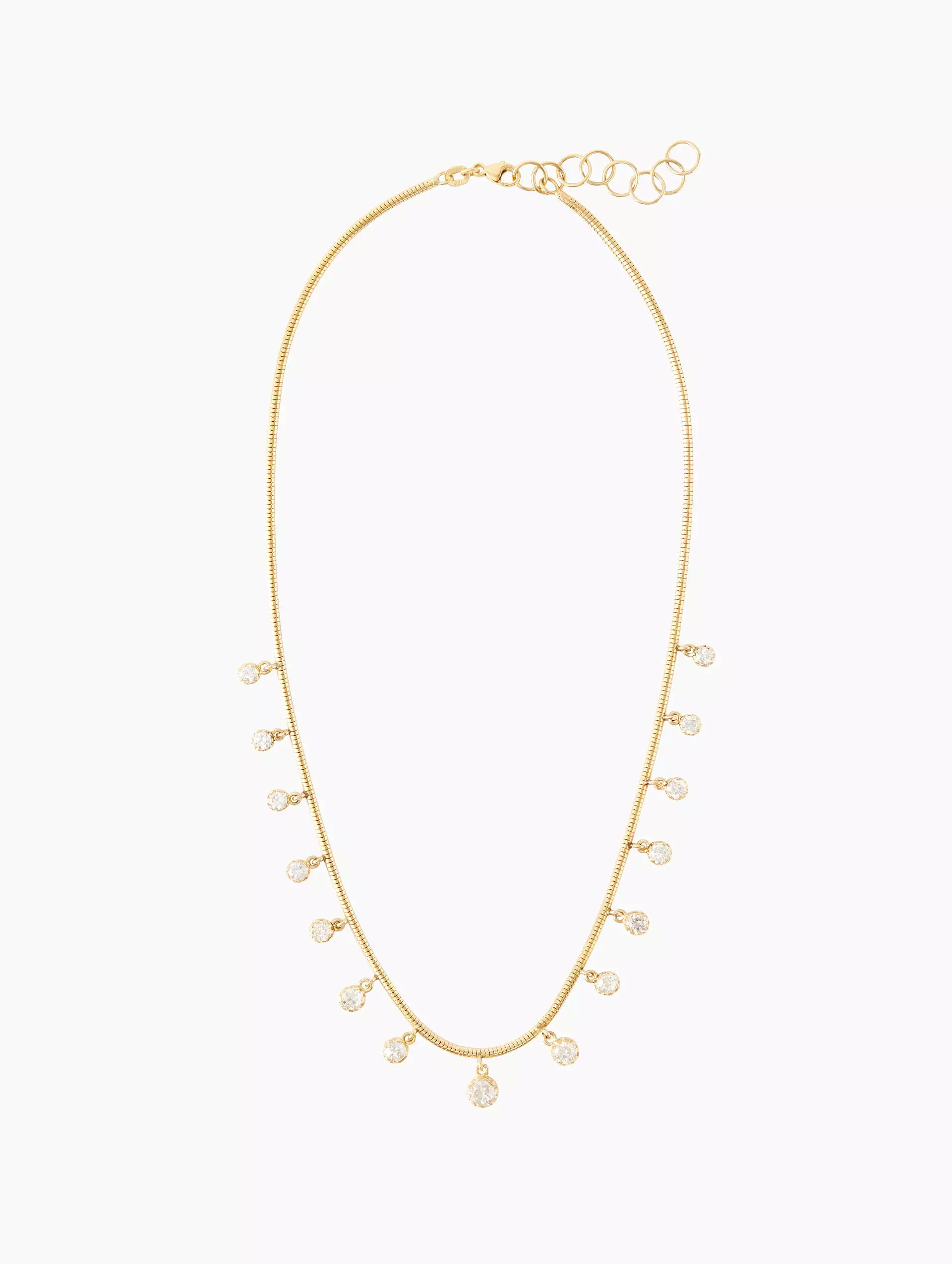 Delicate Diamond Fringe Necklace