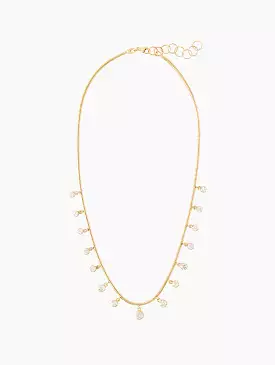 Delicate Diamond Fringe Necklace