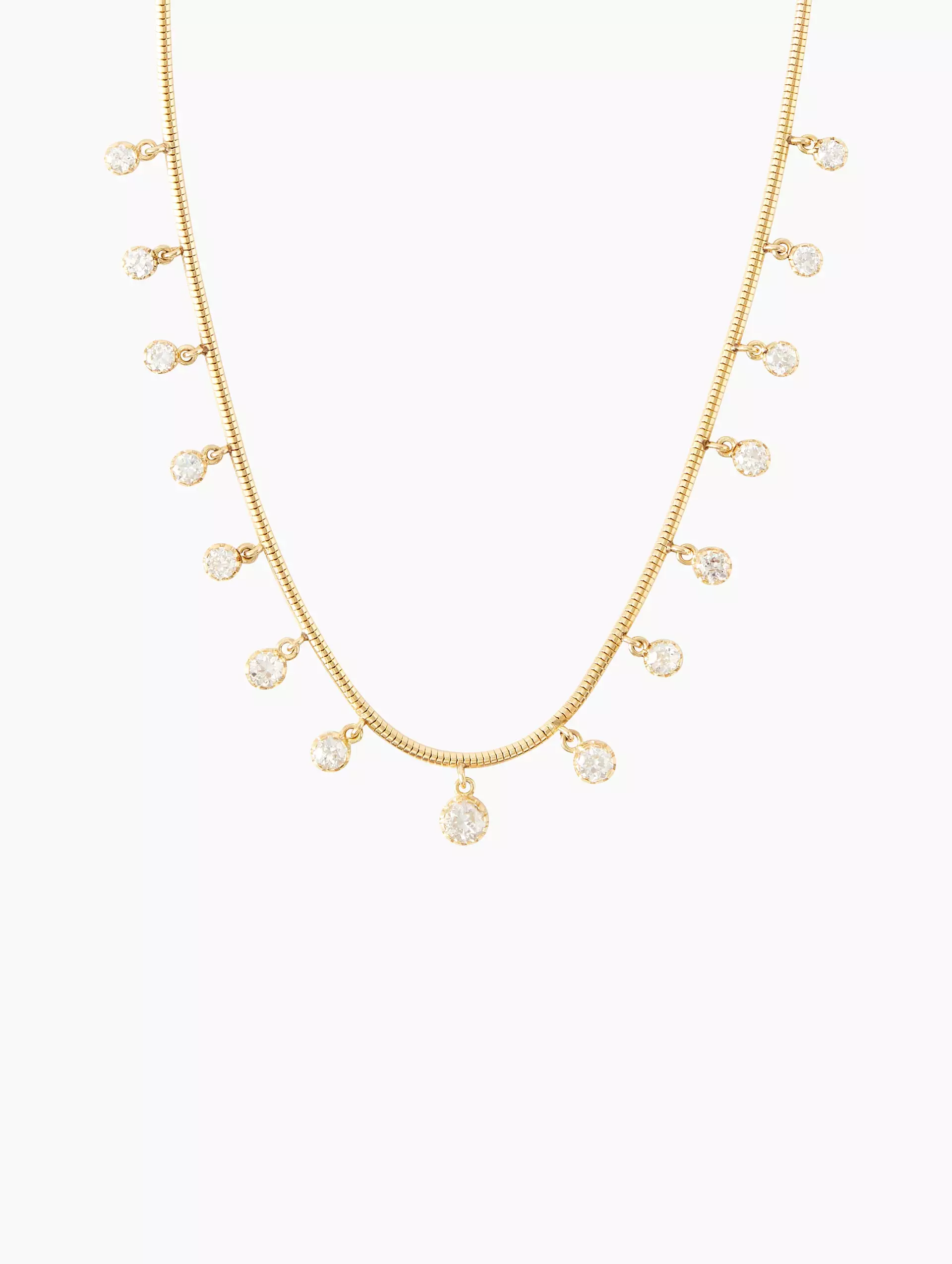 Delicate Diamond Fringe Necklace