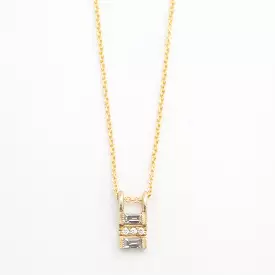 Diamond Baguette Reflection Necklace