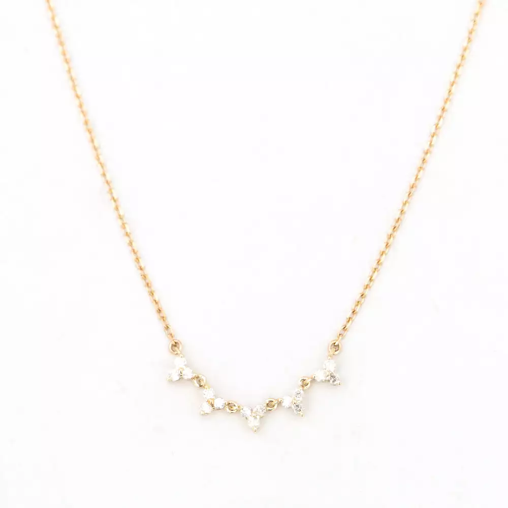 Diamond Cluster Chain Necklace