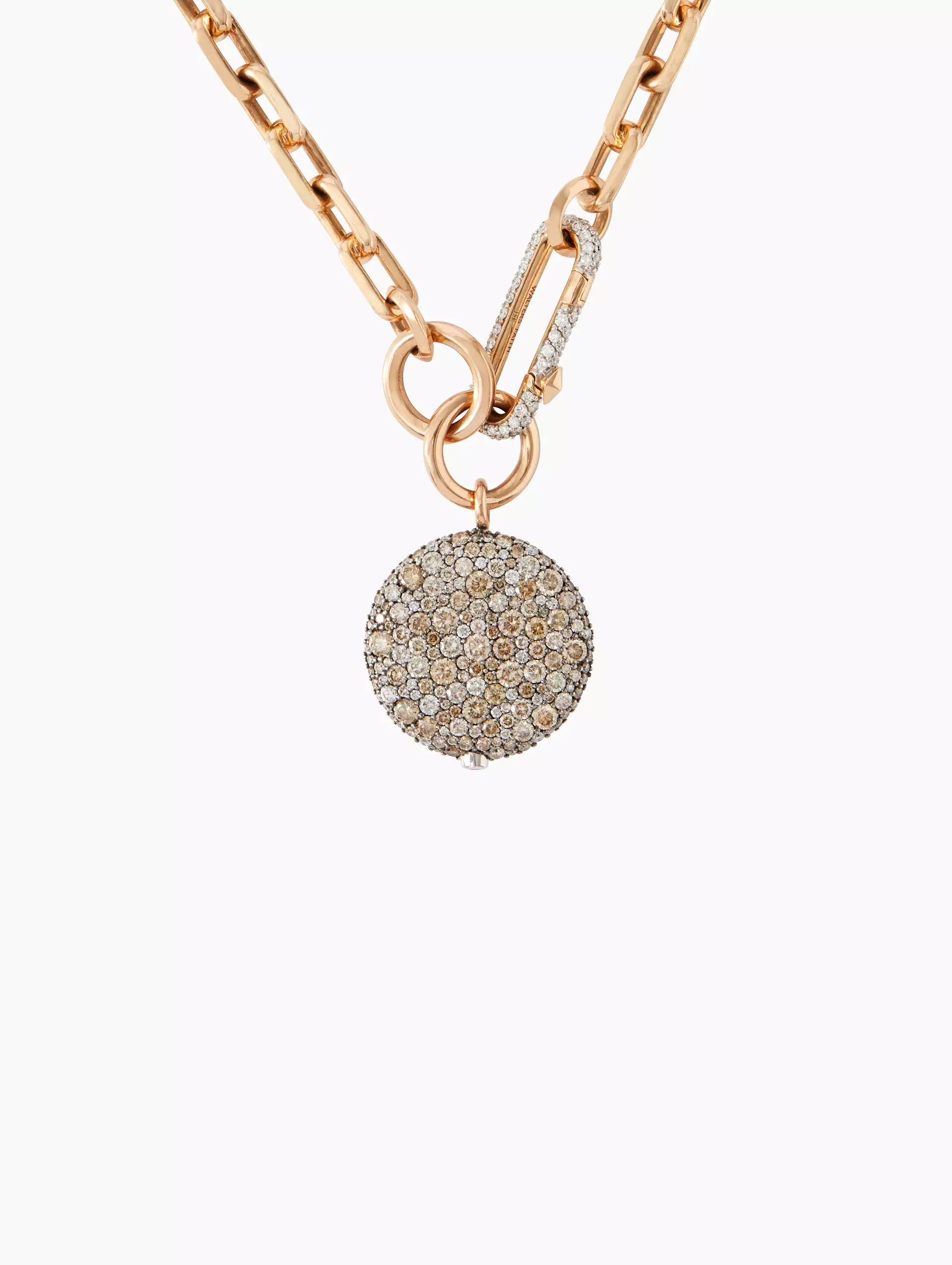 Diamond Pebble Locket Necklace