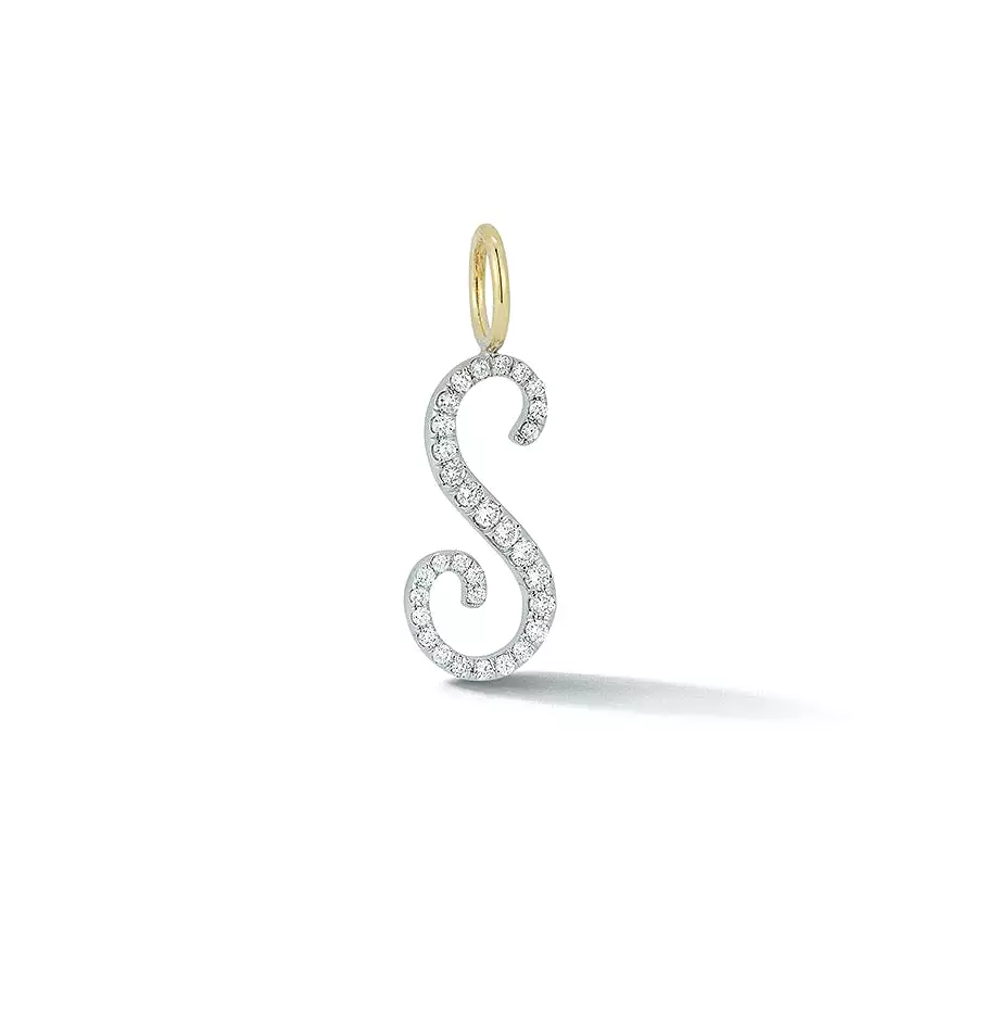 Diamond Script Initial Charm