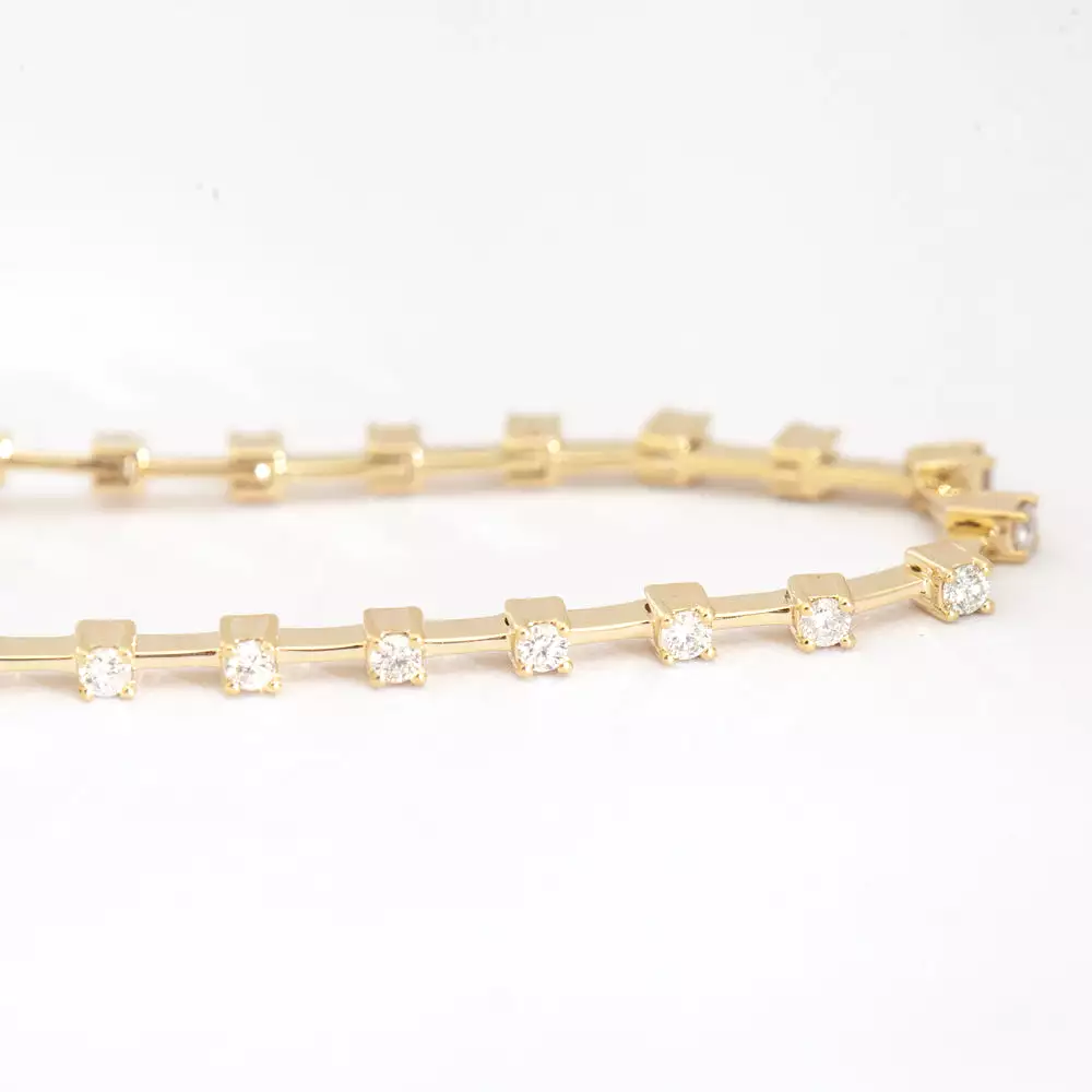 Diamond Station Tennis Bracelet