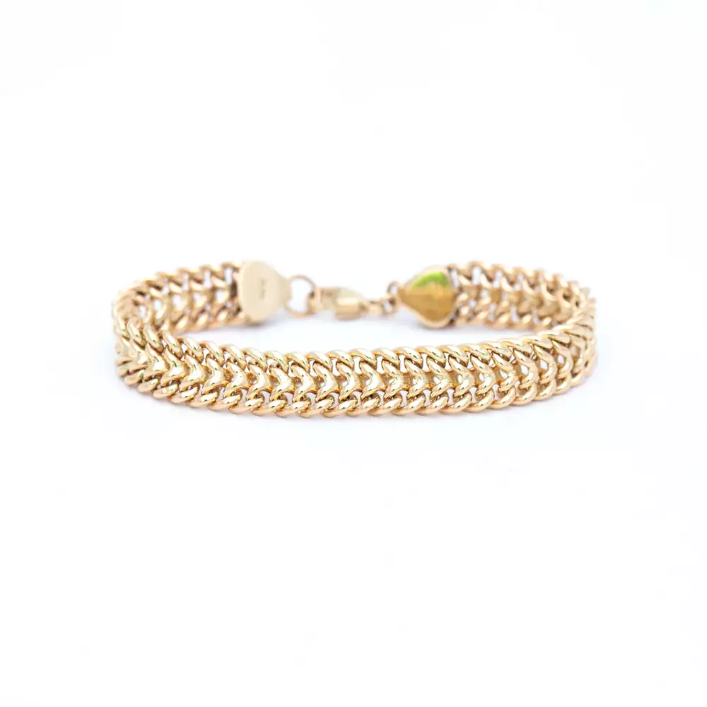 Double Wide Curb Chain Bracelet