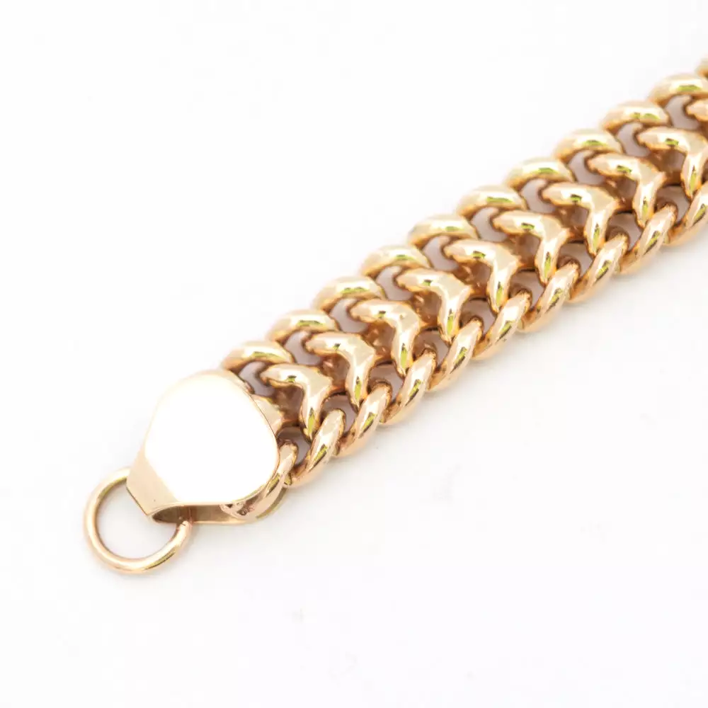 Double Wide Curb Chain Bracelet