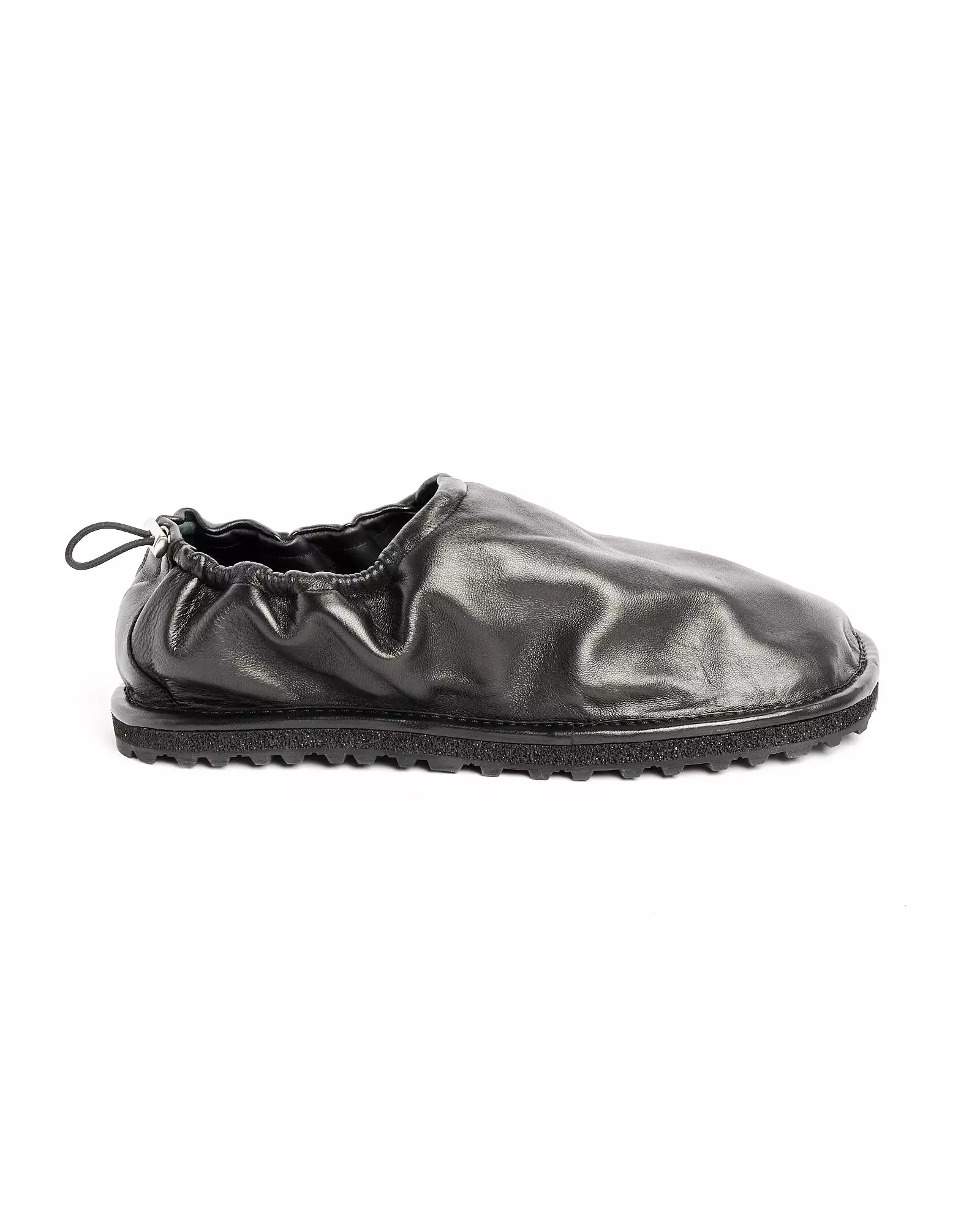 Drawstring Slippers in Black