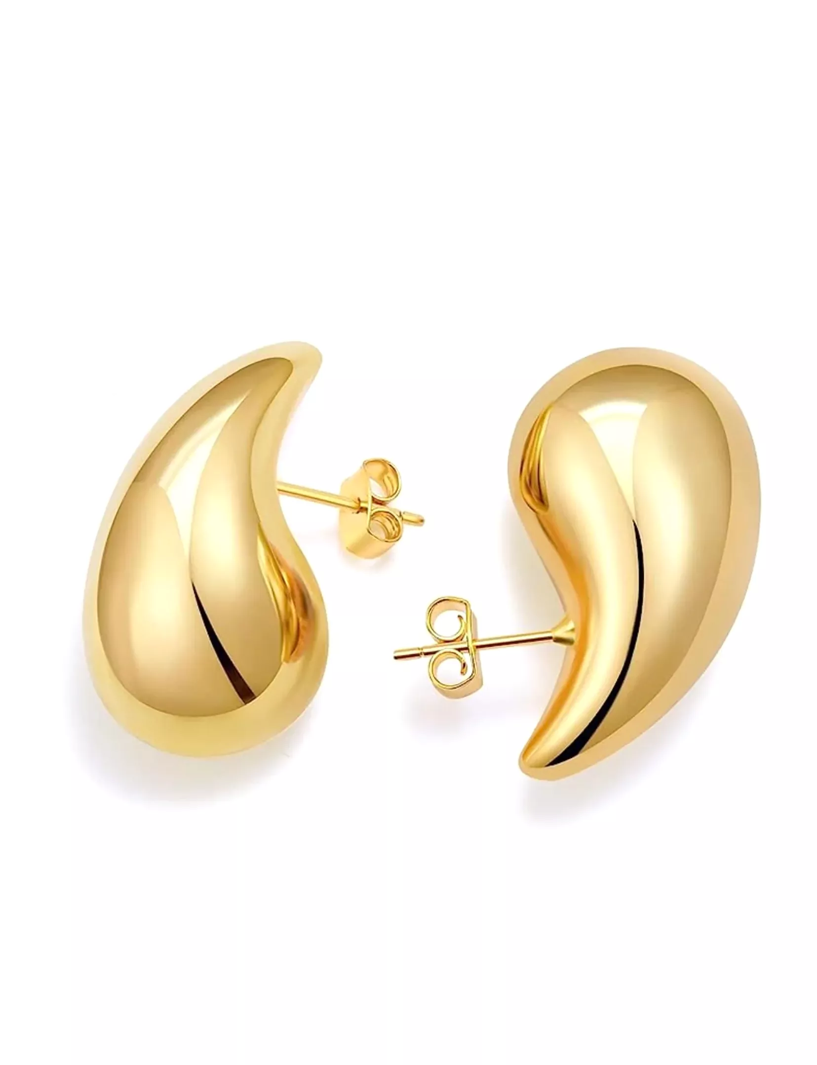 Elia Raindrop Earring, 30mm Gold