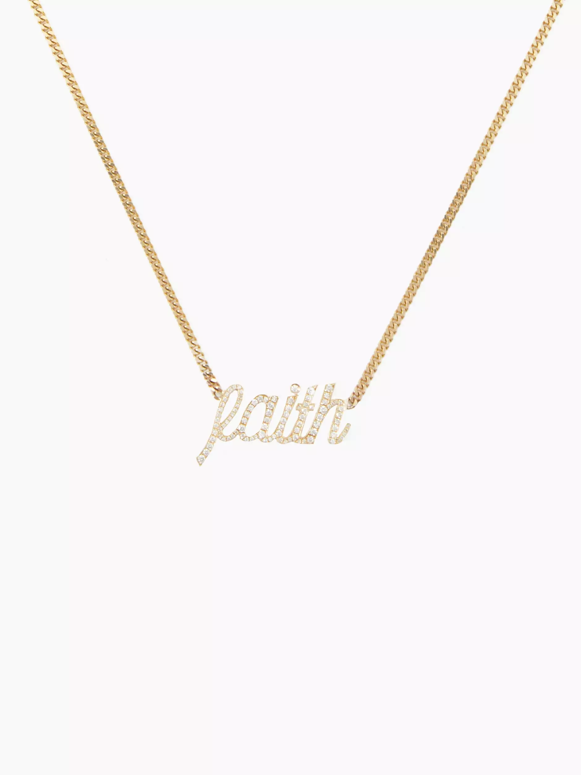 Faith Small La Firma Diamond Necklace