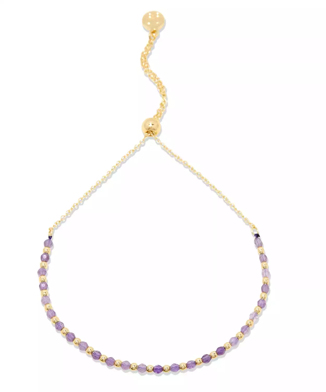 Gorjana Brooks Bracelet Power Gemstone - Gold/Amethyst