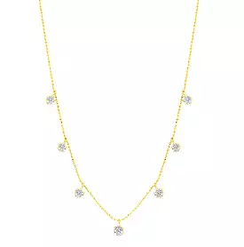 Graziela Yellow Small Floating Diamond Necklace