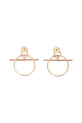 Hermes 18K Rose Gold Loop Earrings