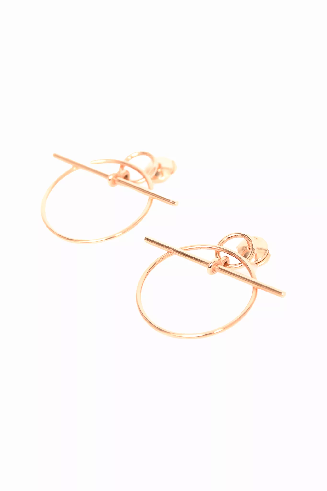 Hermes 18K Rose Gold Loop Earrings