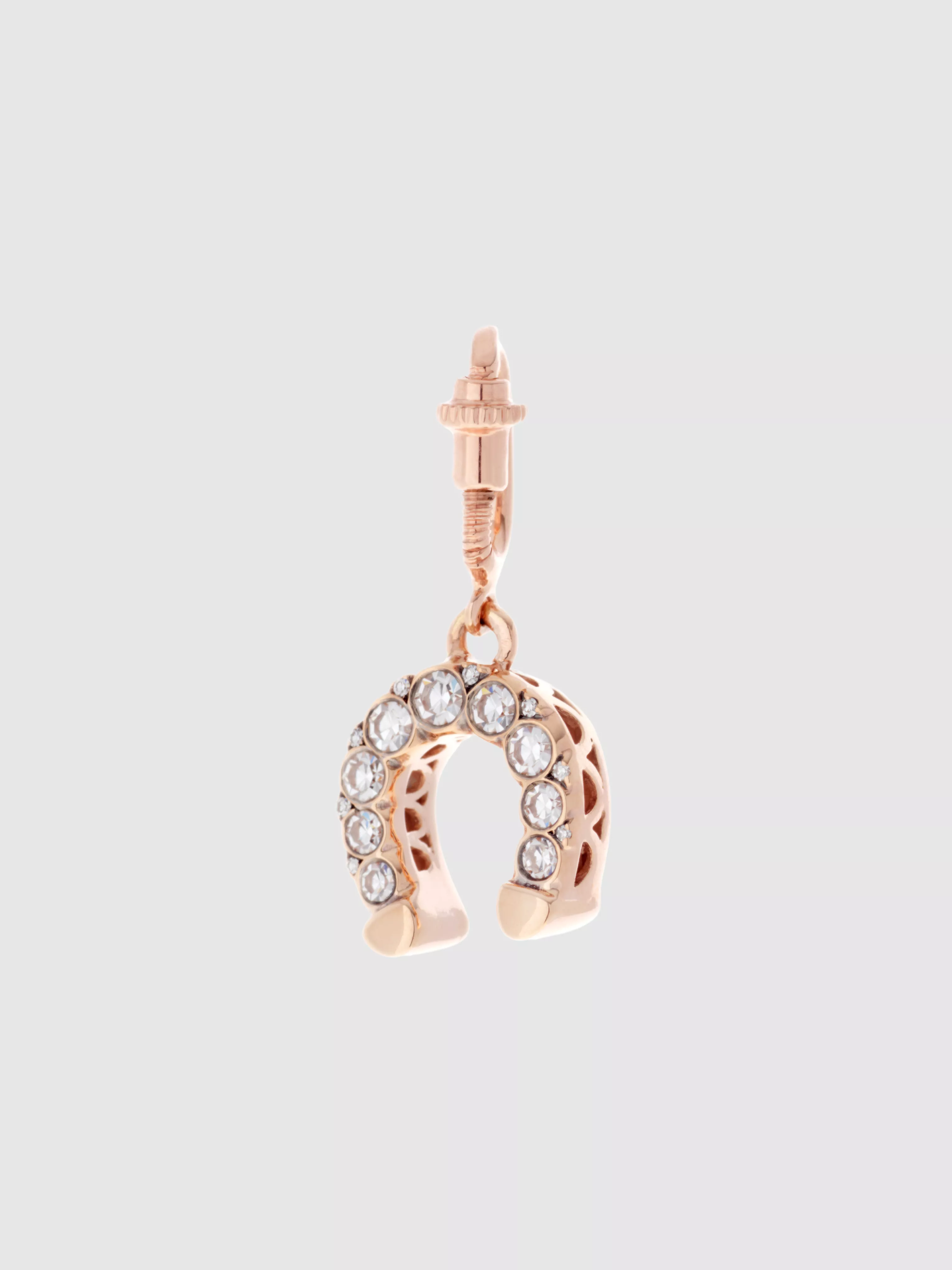 Horseshoe Charm in Pink Gold & Diamond