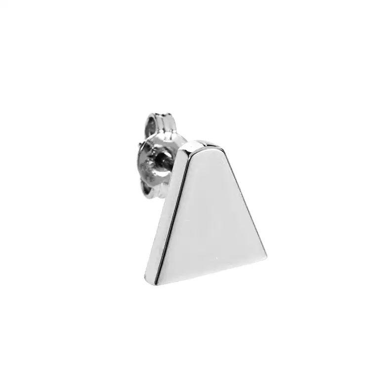 Ice Cream Cone Stud Earring (single), Silver