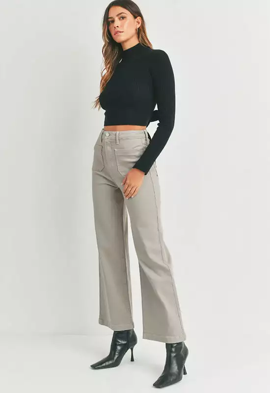 Just Black - Patch Pocket Jean Wide Leg Moonstone