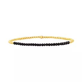 Karen Lazar Design 2MM Signature Bracelet with Black Spinel