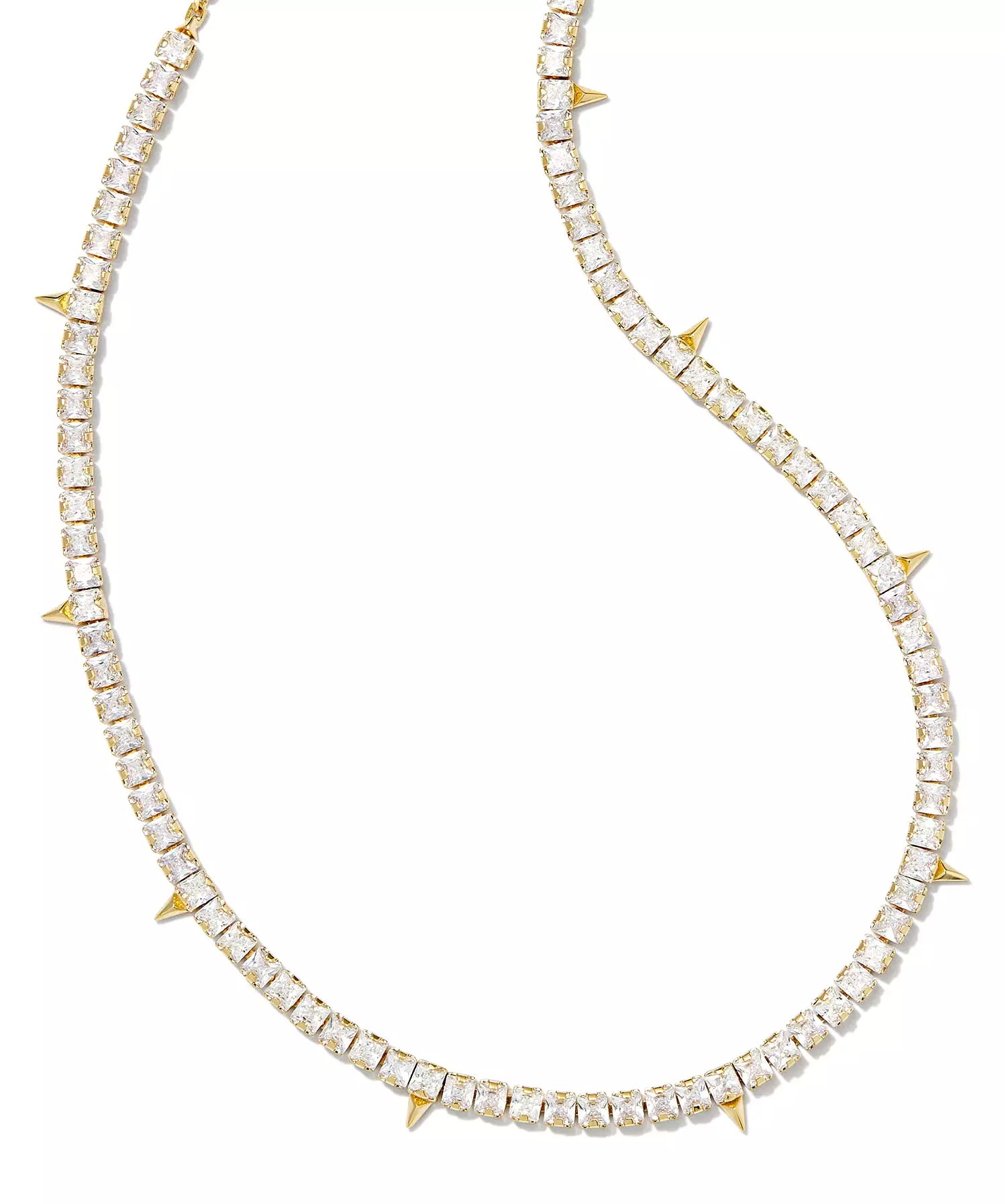 Kendra Scott Jacqueline Tennis Necklace - Gold/White Crystal